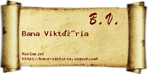 Bana Viktória névjegykártya